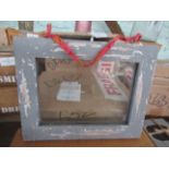 Medium Rustic Display Frame - Grey 5 x 7 photo size - New & Boxed.