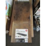 60cm rustic oak floating wall shelf, looks unused but unchecked