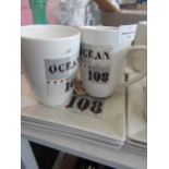 Set of 2 Coffee or Tea Mugs Ocean Design, see picture for design, RRP ?10 each Set of 4 Cake