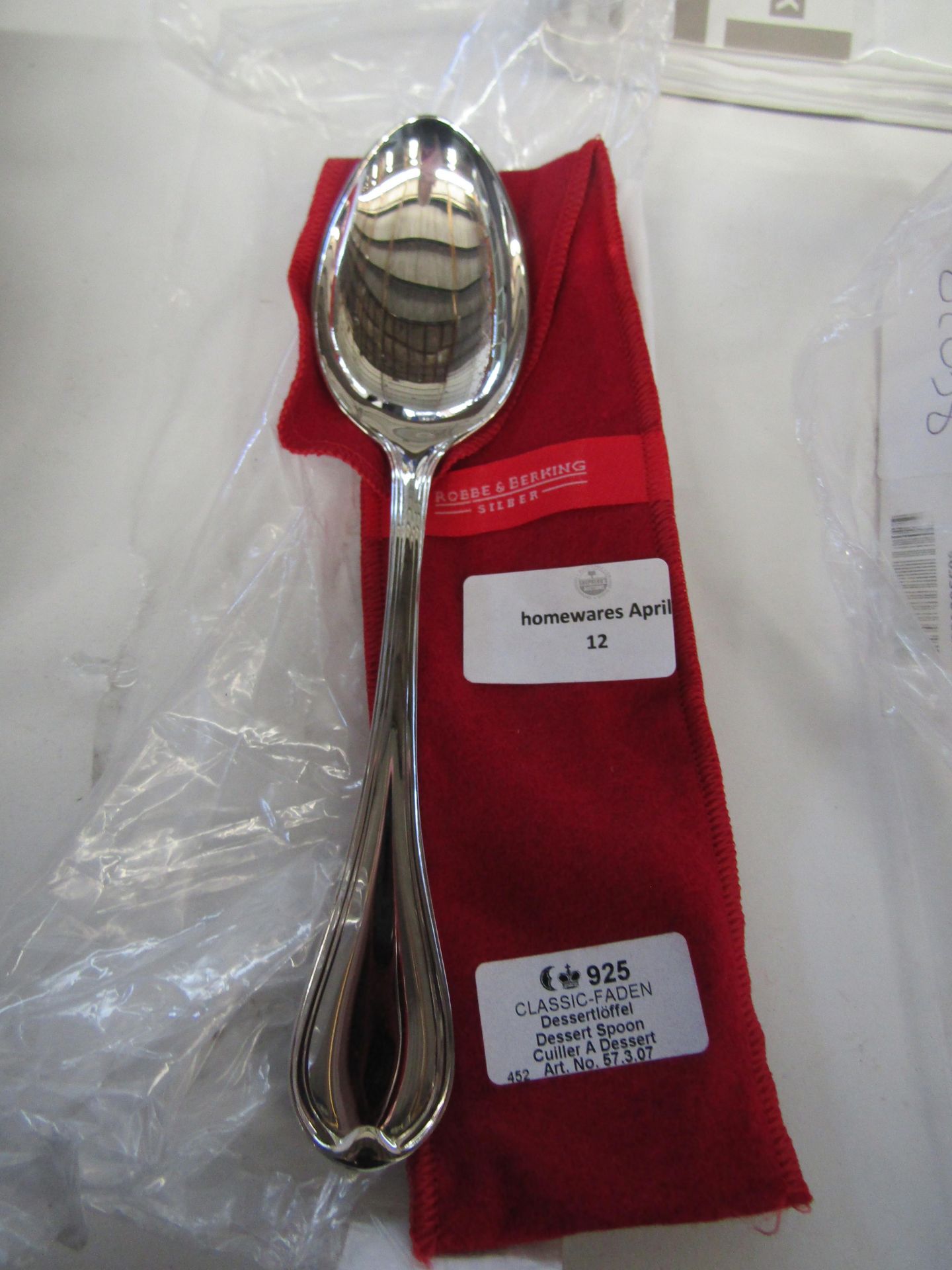 Robbe & Berking Dessert Spoon 18.5cm Classic-Faden Sterling Silver RRP 207About the Product(s)The - Image 2 of 2