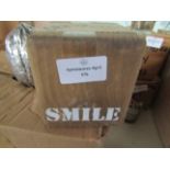 Smile Wooden Block Vase - Small - New. (DR855)