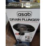 Asab drain plunger, boxed and unchecked