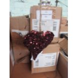 19x Sparkle Heart Decoration - New. (136)