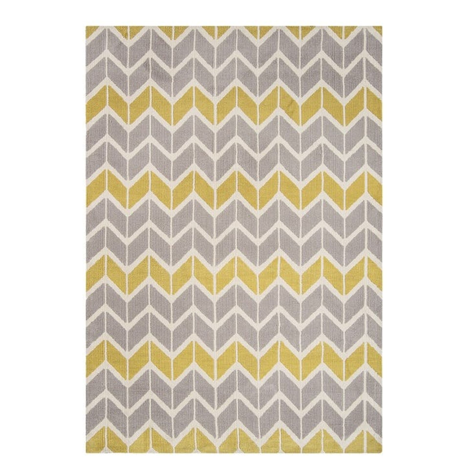 Rugstore Arlo Rug L100 X W150Cm Chevron Lemon & Grey RRP 125About the Product(s)Whether you are