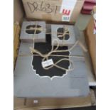 Chalkboard Placemats - Grey - Set of 4 H30cm x 25cm, RRP ?40 2x Chalkboard Coasters - Grey - Set