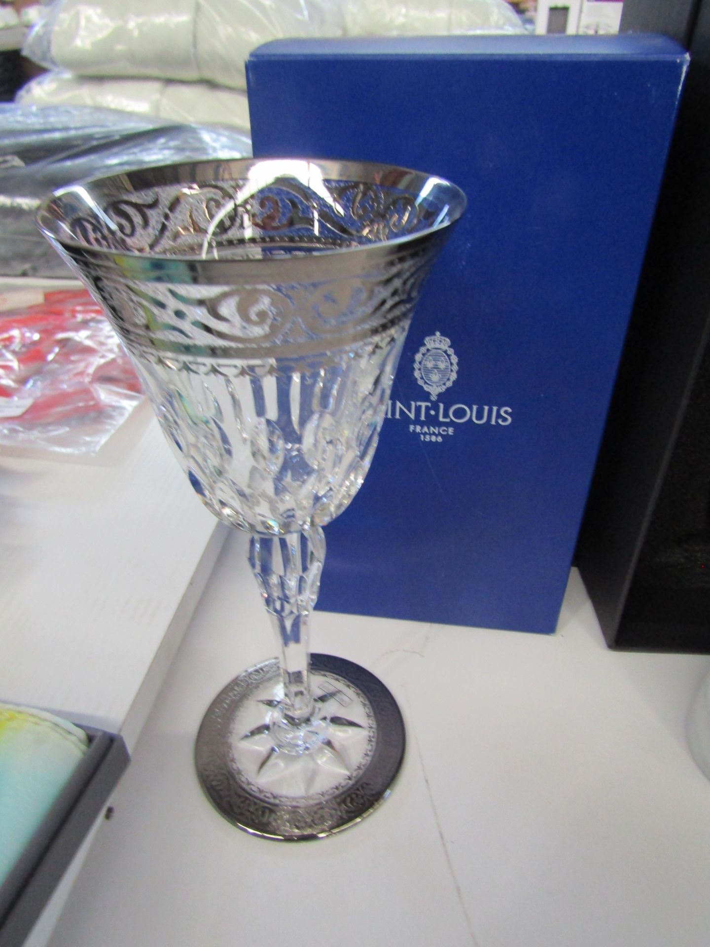 Saint-Louis Crystal Water Goblet No.1 Stella Decor Platine RRP 441About the Product(s)Made - Image 2 of 2