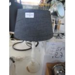 Denium Table Lamp Tall. Size: H40cm - Shade Size: H13 x D20cm - RRP ?89.00 - New. (DR834)