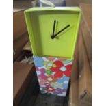 Clock In A Box - Flowers - New. (DR798)