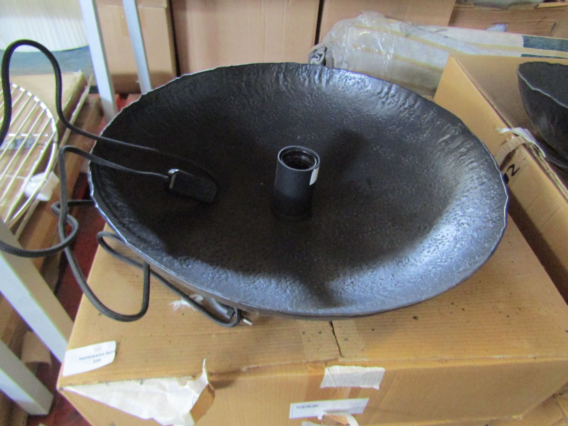 Modern Rustic Black Wall Light Medium. Size: D40 x H10.5cm - RRP ?114.00 - New & Boxed. (407)