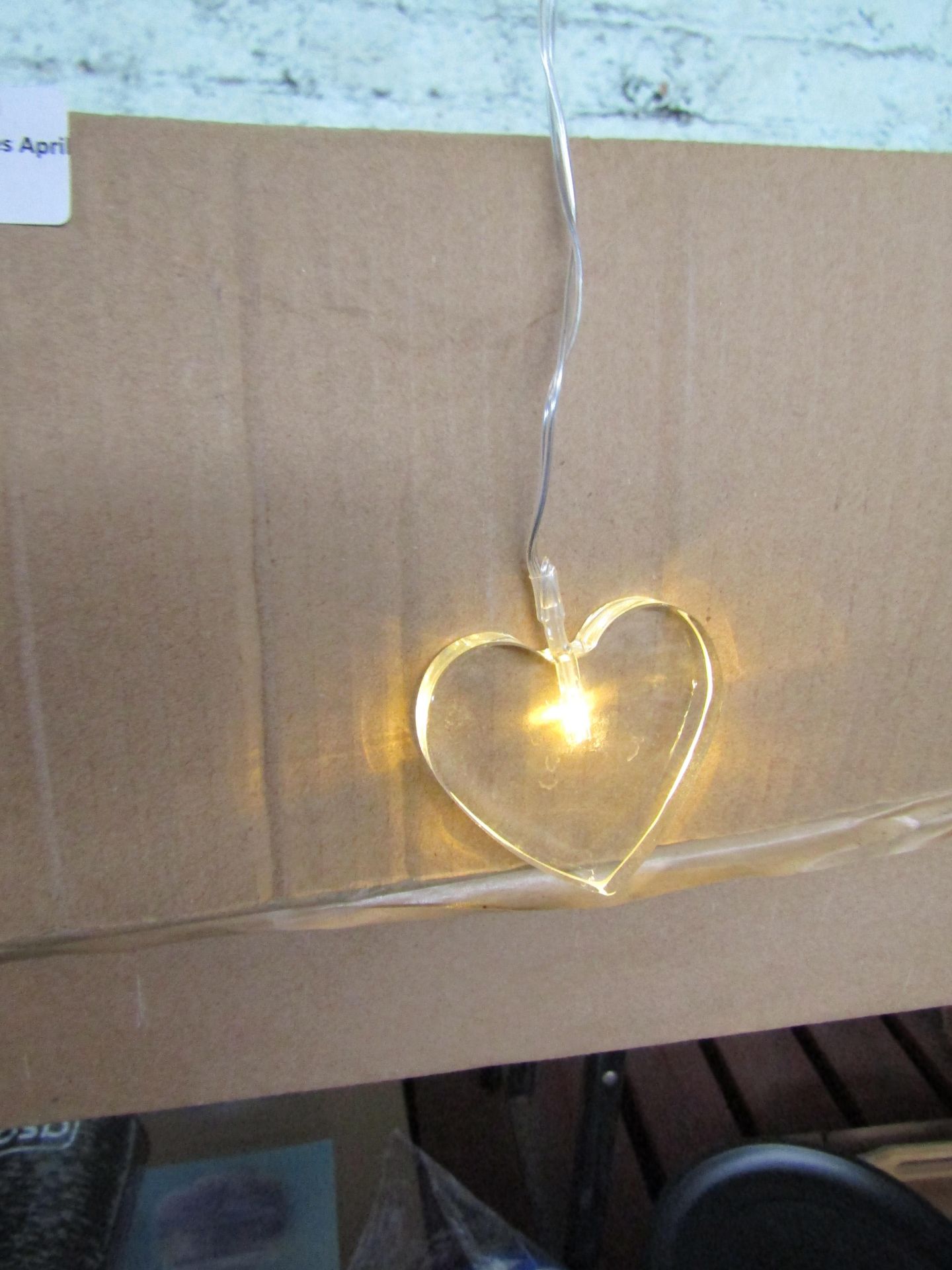 Set of 3 Lightup Heart Decorations - Boxed.