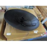 Modern Rustic Black Wall Light Large. Size: D50 x H12cm - RRP ?140.02 - New & Boxed. (408)