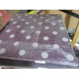 Magnetic Notice Board Square (Aubergine Dots) with Zinc Cat Magnets, 40cm x 40cm, RRP ?65 (DR700)