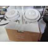 Dimmable Double Spotlight White. Size: W23 x D11.5 x H12.8cm - RRP ?142.00 - New & Boxed. (452)