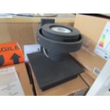 Dimmable Single Spotlight Black. Size: W11.5 x D11.5 x H12.8cm - RRP ?70.00 - New & Boxed. (451)