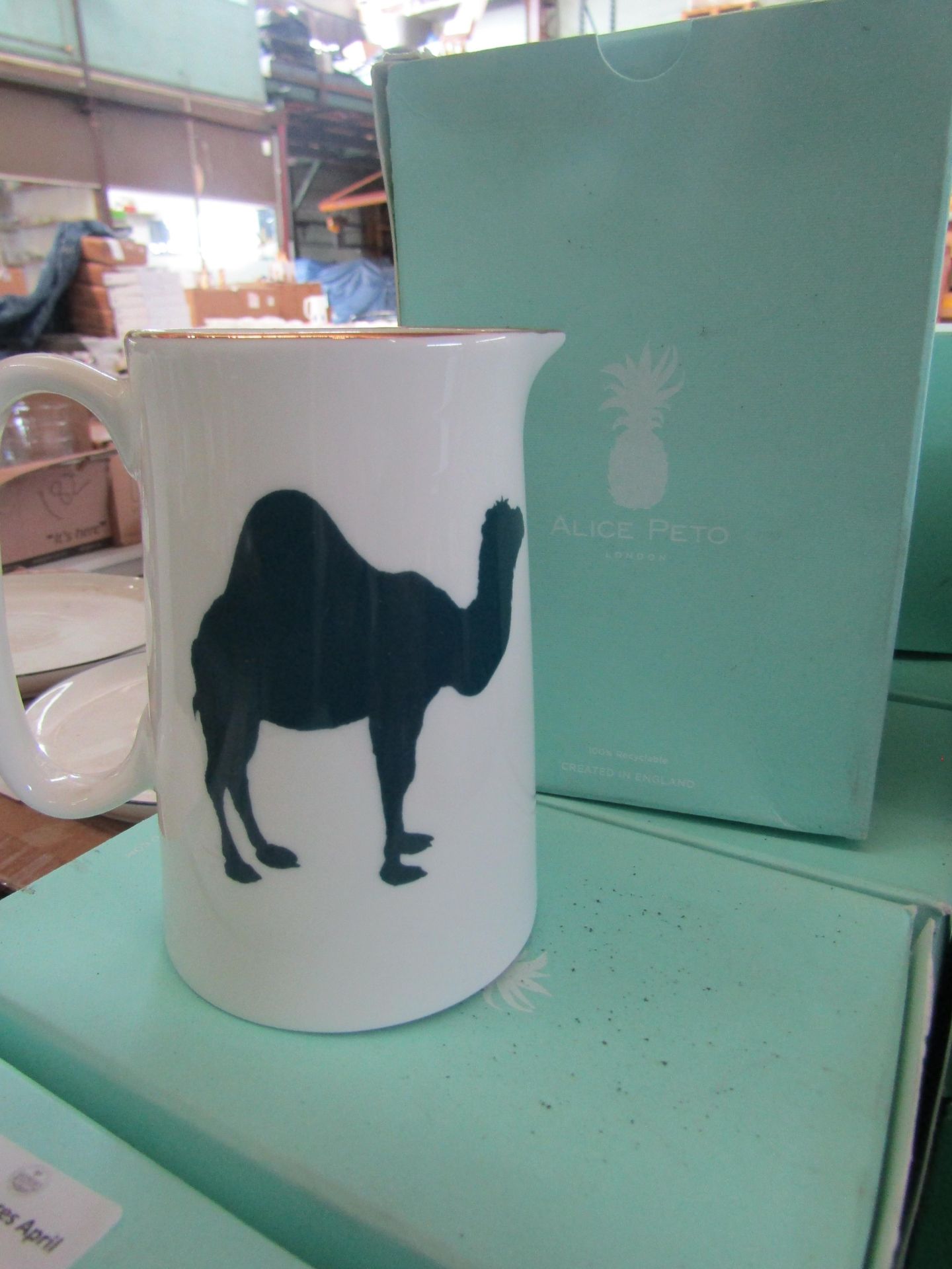 Alice Peto Camel Jug 1 Pint RRP 42About the Product(s)Inspired by traditional blue-and-white china - Image 2 of 2