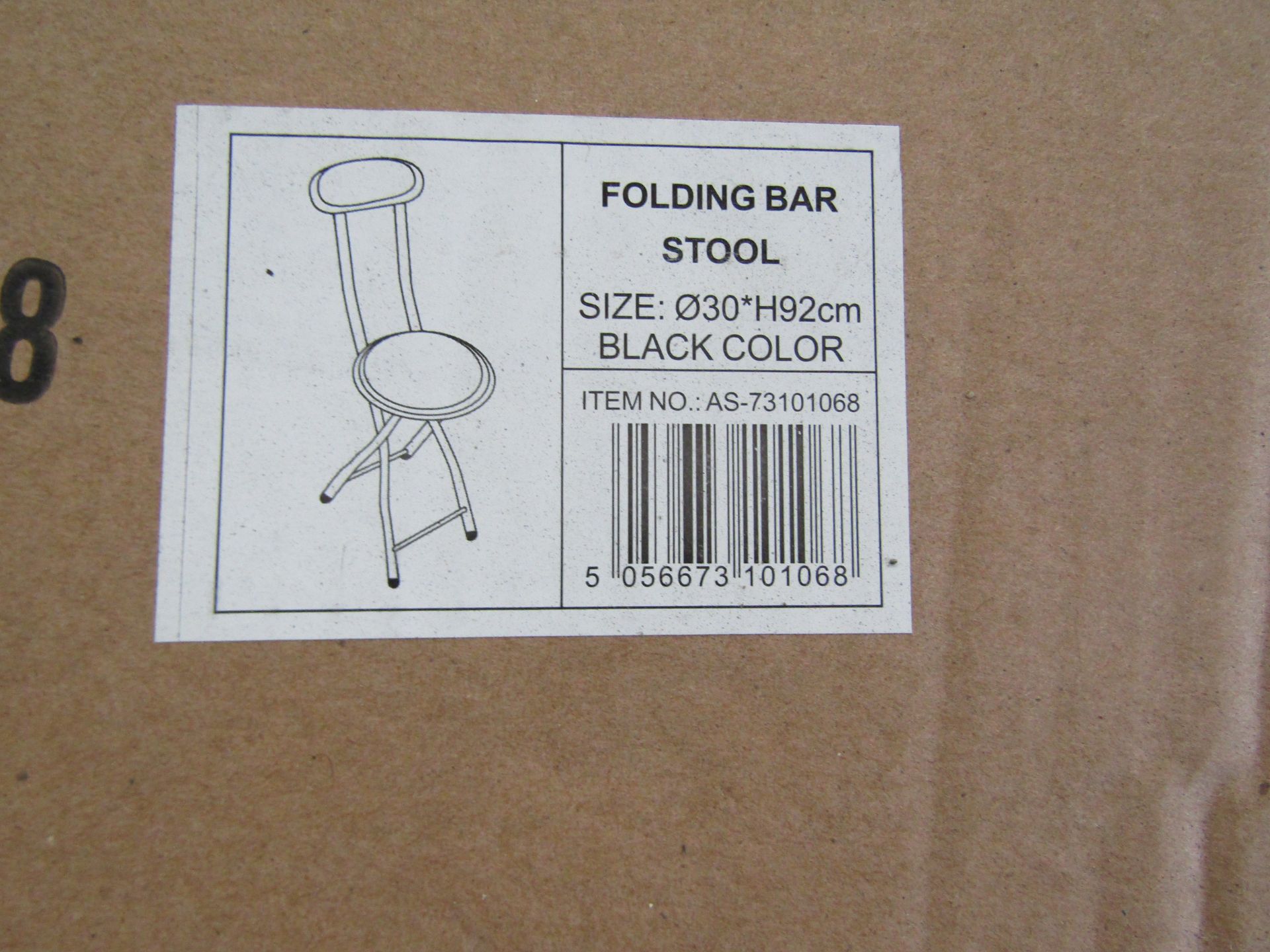 Asab - Folding Bar Stool - Unchecked & Boxed.