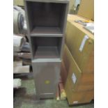 Bath Store - Tall Bathroom Unit Dove Grey Matt / 144x35x35cm - Good Condition & Boxed.