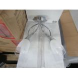 Chrome 2 Arm Wall light fitting. H30cm x W30cm. New & Boxed (box maybe shop soiled) (544-2)