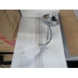 Chrome 2 Arm Wall light fitting. H30cm x W30cm. New & Boxed (box maybe shop soiled) (544-2)