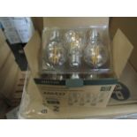 10X AMPTON - A60 E27 806 Lumen LED Filament Light Bulbs - Pack of 6 - New & Boxed.