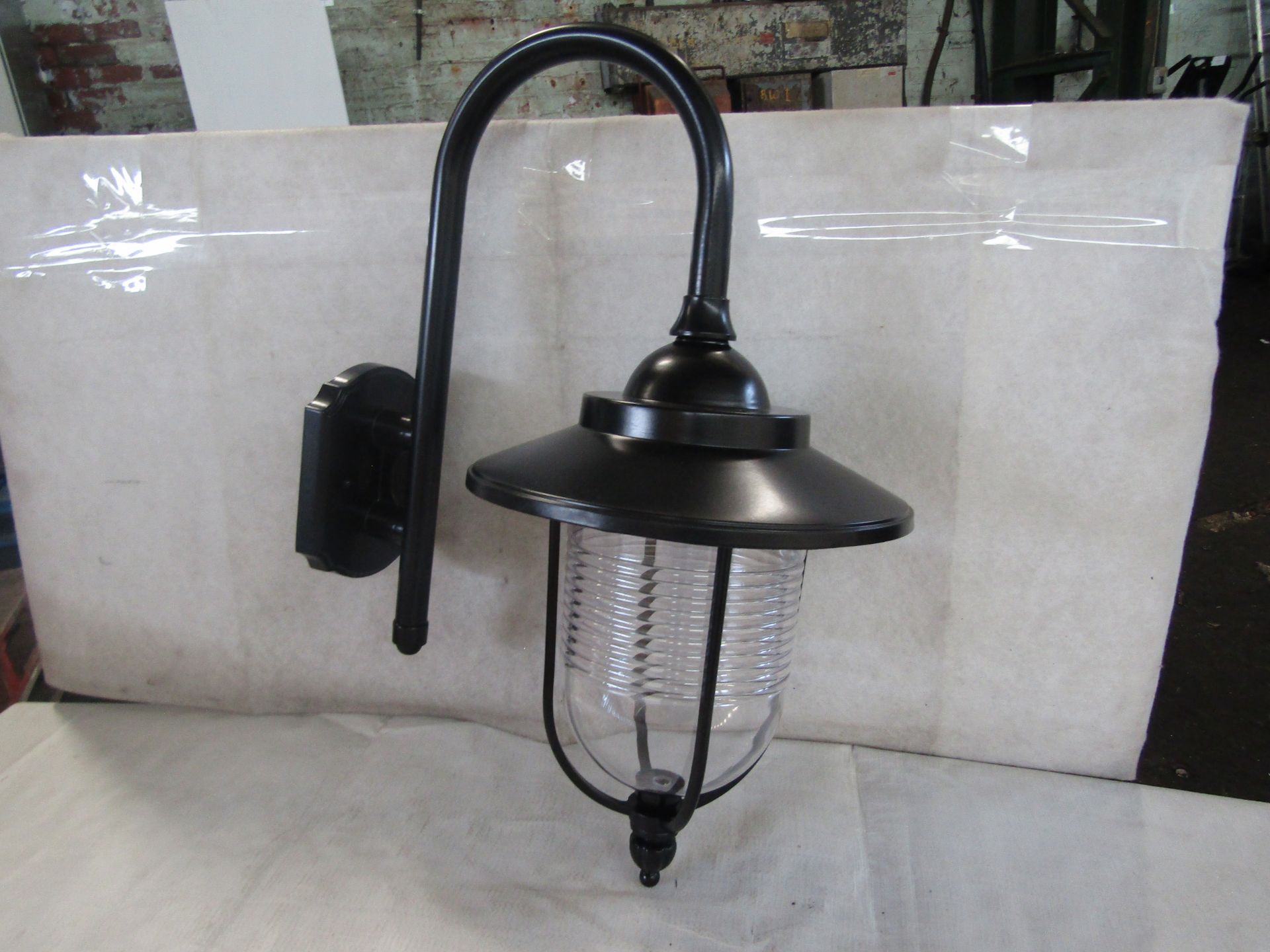 Integrity Lighting black outdoor Georgian lantern. H50CM X W35CM. New & Boxed (boxes are shop