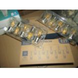 2X AMPTON - G45 E27 400 Lumen LED Filament Light Bulbs - Pack of 6 - New & Boxed.