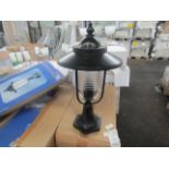 Integrity Lighting black outdoor Georgian post top. H44CM X W24CM. New & Boxed (boxes are shop