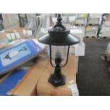 Integrity Lighting black outdoor Georgian post top. H44CM X W24CM. New & Boxed (boxes are shop