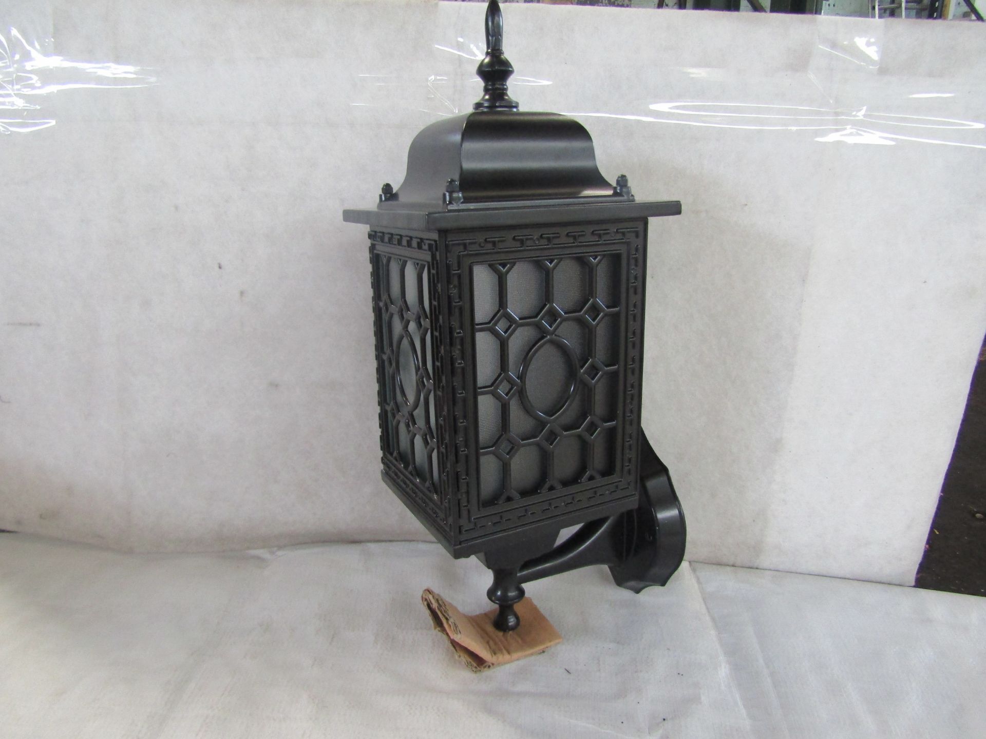 Integrity Lighting black outdoor lantern. H43CM X W16CM. New & Boxed (boxes are shop soiled) (