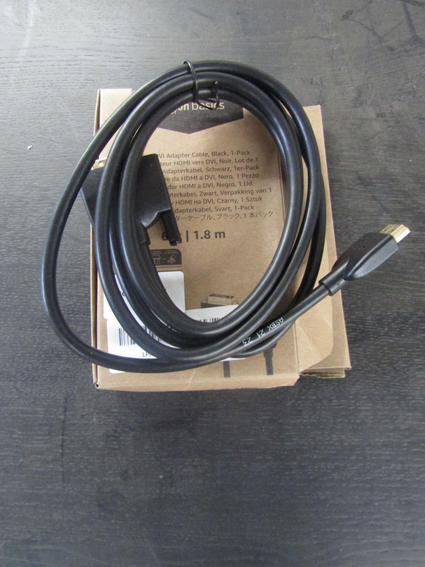 Aamzon Basics HDMI To DVI Adapter Cable - Untested & Boxed.
