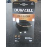 Duracell USB-A Charger, 12w Output, 2x Faster Charging, Unchecked & Packaged.