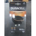 Duracell USB-A Charger, 12w Output, 2x Faster Charging, Unchecked & Packaged.