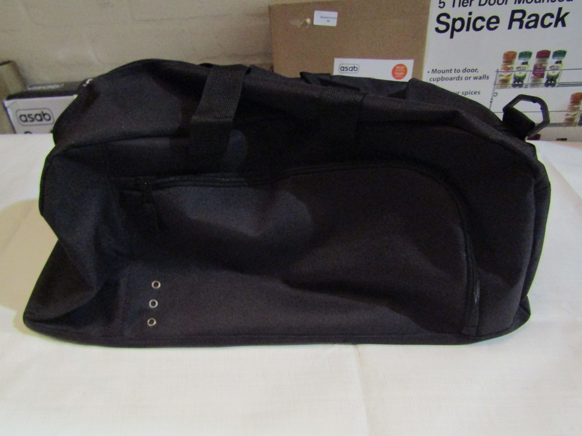 2x High Quailty Black Duffle Bag With Small & Carry Handle/Shoulder Strap - New & Packaged.