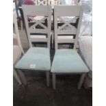 Oak Furnitureland St Ives Light Grey Painted Chair with Darwin Sage Fabric Seat RRP 340.00 About the