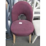 Oslo Oak Upholstered Chair in Plum Fabric RRP 368 About the Product(s) Bentley Designs Pair of