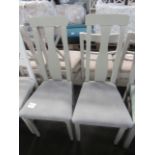 Oak Furnitureland Brindle Painted Chair with Dappled Silver Fabric Seat (Pair) RRP 380.00 About