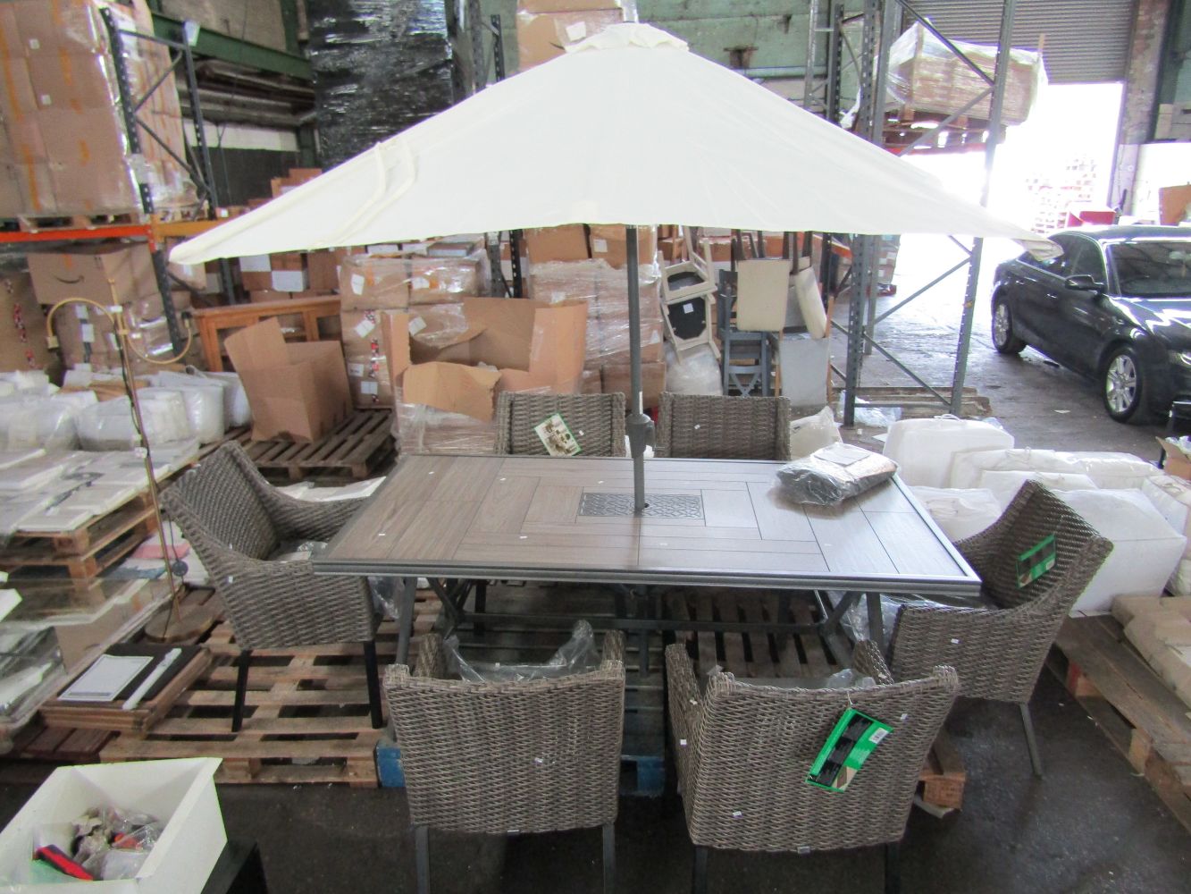 Monday's Massive Furniture Sale... Reduced starting bids features costco garden set, sunlounger and more