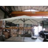 Beige Square Garden Parasol.Approx 1.5m x 1.5m New & Boxed
