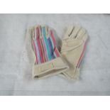 2X Deckchain Stripes - Rainbow Short Gardening Gloves - Size S/M - New & Packaged.