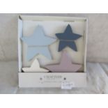 ChapterB - Set of 4 Wooden Star Wall Art - Boxed.