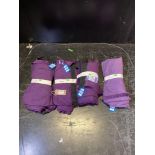 (4) Drop Purple Velour Drapes in the following sizes