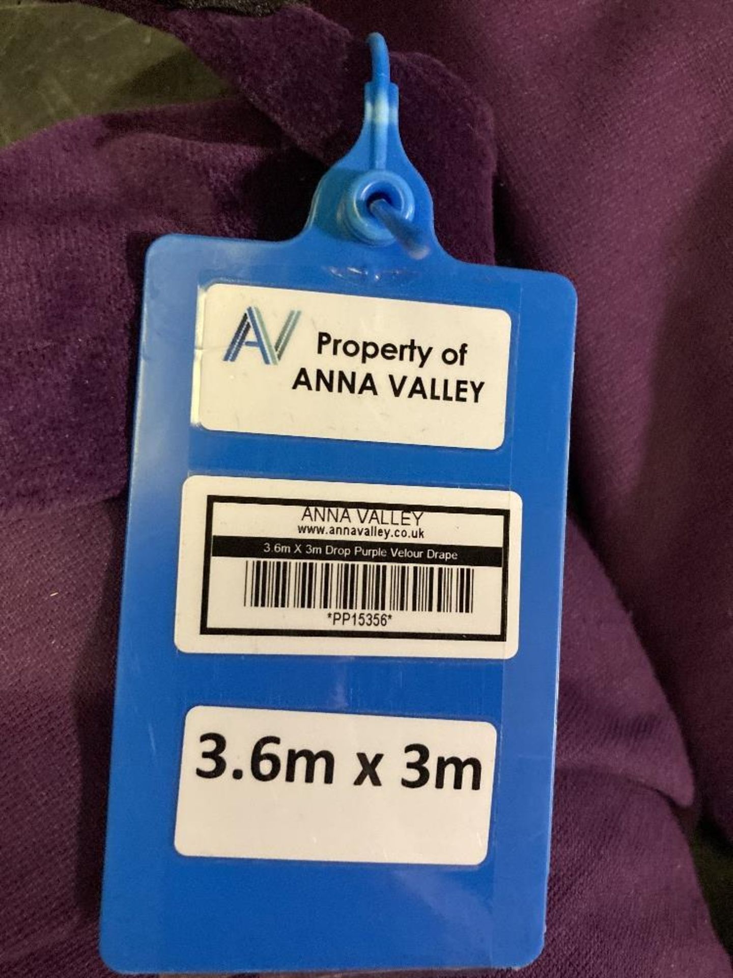 (4) Drop Purple Velour Drapes in the following sizes - Image 2 of 5