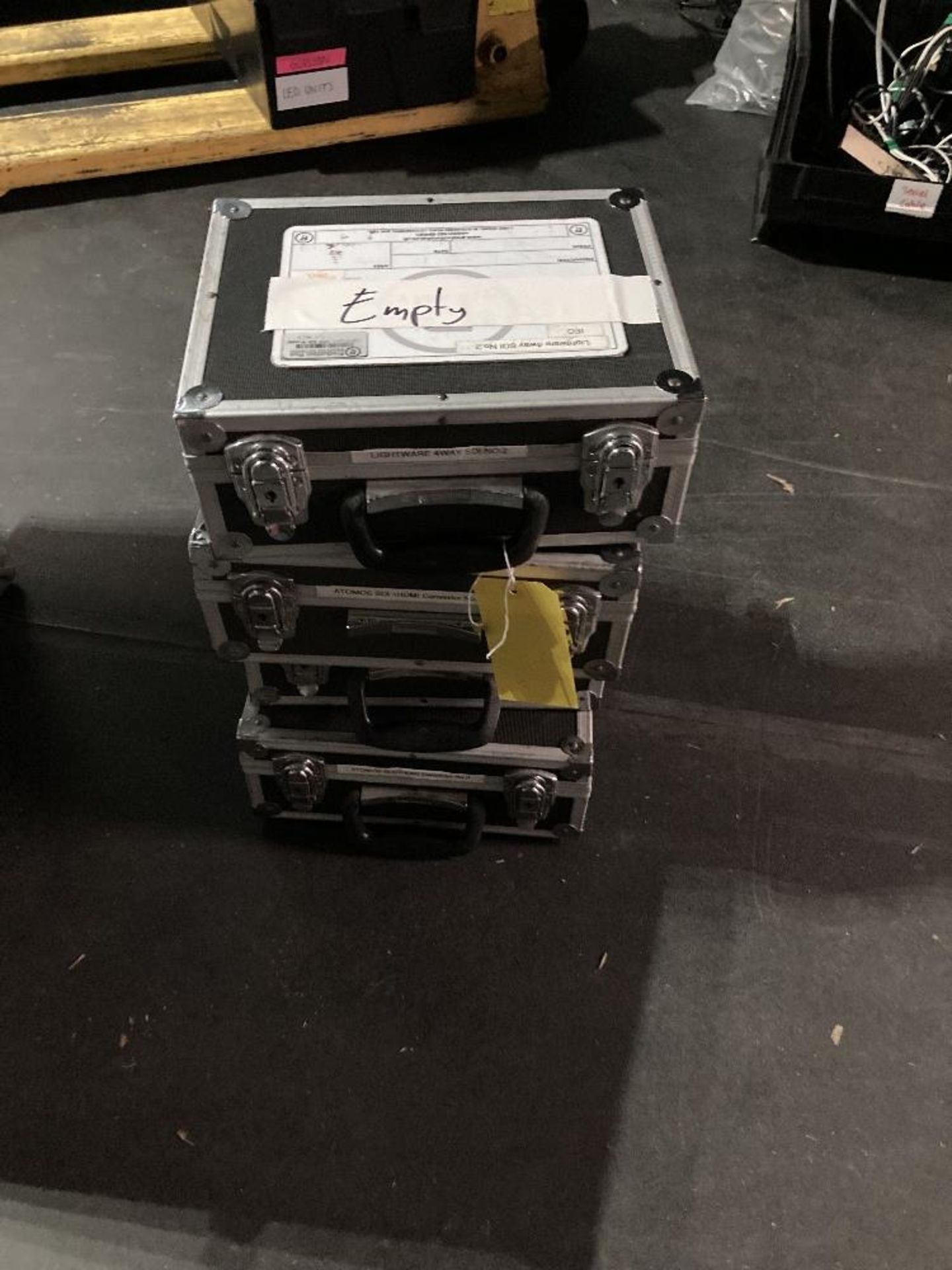 (4) Small Various Sized Flight Cases