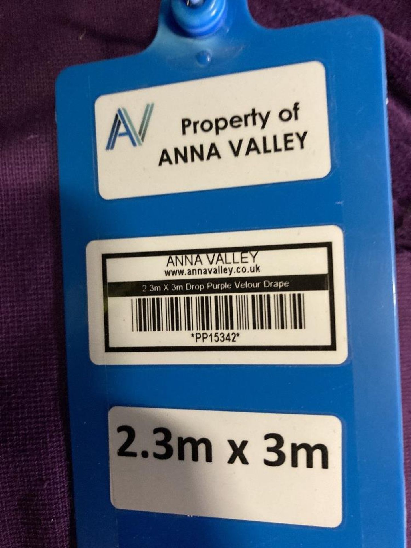 (4) Drop Purple Velour Drapes in the following sizes - Image 3 of 5
