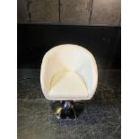 Off-White Leather Armchair