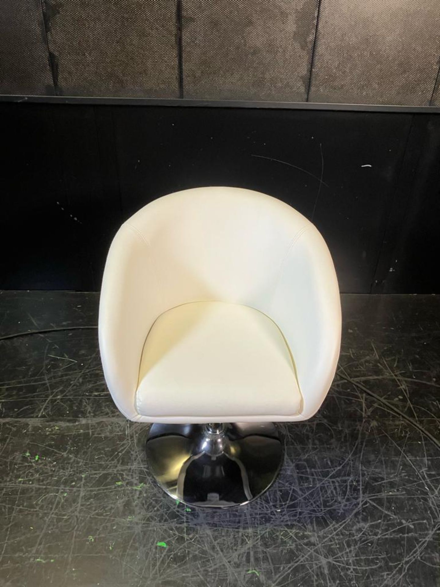 Off-White Leather Armchair