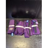 (4) Drop Purple Velour Drapes in the following sizes