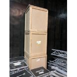 (2) Large Empty Wooden Crates With Large Wooden Crate With Spare Sofa Bag
