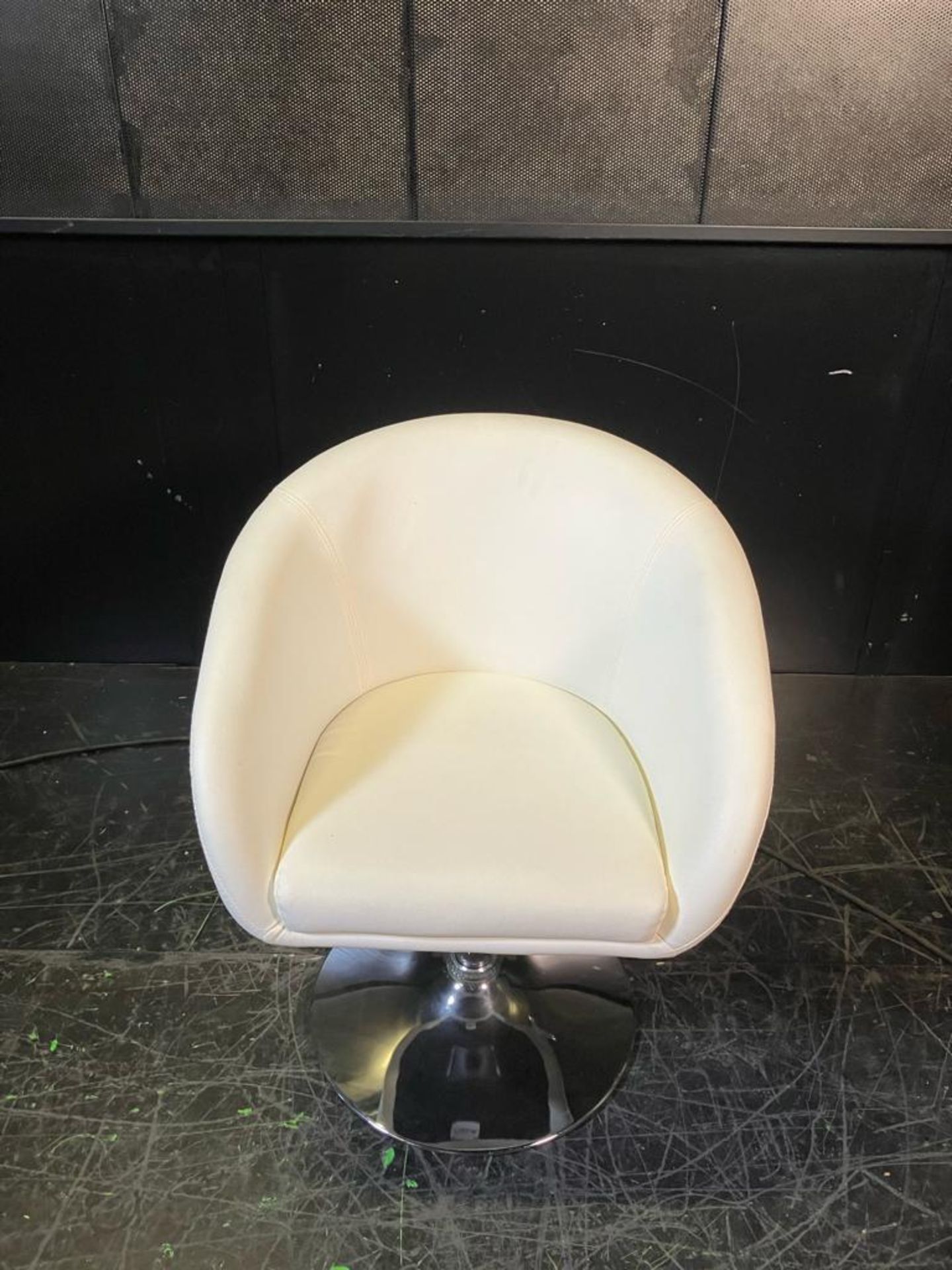 Off-White Leather Armchair