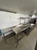 (5) Various rectangular stainless steel preparation tables